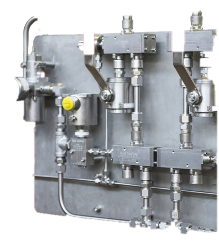 Hydraulic control panel piped on an ACTREG actuator