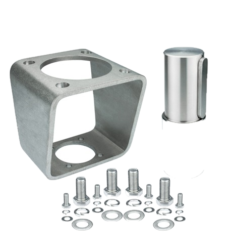 Valve mounting kit: ISO bracket, coupling and fasteners